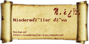 Niedermüller Éva névjegykártya