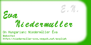 eva niedermuller business card