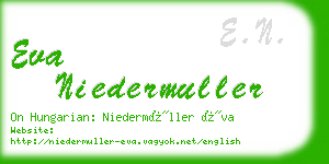 eva niedermuller business card